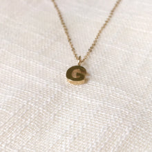 Load image into Gallery viewer, 14k Gold Tiny Initial G Pendant Necklace