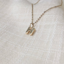 Load image into Gallery viewer, Dainty Letter H Pendant Necklace in 14k Gold