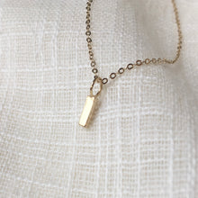 Load image into Gallery viewer, Simple Letter I Pendant Necklace in 14k Gold