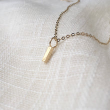 Load image into Gallery viewer, Simple Letter I Pendant Necklace in 14k Gold