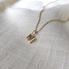 Load image into Gallery viewer, 14k Gold Tiny Letter N Pendant Necklace