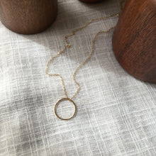 Load image into Gallery viewer, 14k Gold Karma + Eternity Ring Necklace