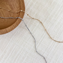 Load image into Gallery viewer, Tiny Bead Necklace for Little Girls in 14k Gold