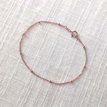 Load image into Gallery viewer, Rose Gold Dainty Bead Gold Chain Bracelet