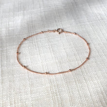 Load image into Gallery viewer, Rose Gold Dainty Bead Gold Chain Bracelet