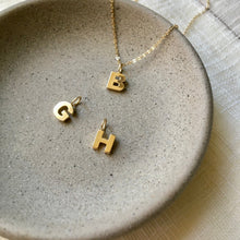 Load image into Gallery viewer, Monogram Letter Necklace in Pure 14k Gold