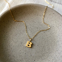 Load image into Gallery viewer, Monogram Letter Necklace in Pure 14k Gold