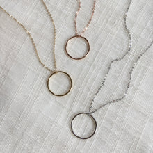 Load image into Gallery viewer, Gold Karma Eternity Ring Necklace in Pure Gold