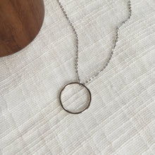 Load image into Gallery viewer, Karma Eternity Ring Necklace in Pure 14k Gold