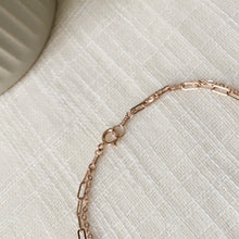 Load image into Gallery viewer, Minimal + Modern Dual Paperclip Chain Necklace in 14k Rose Gold