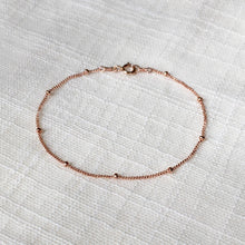 Load image into Gallery viewer, Rose Gold Dainty Bead Gold Chain Bracelet