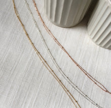 Load image into Gallery viewer, Dainty Dual Chain Necklace in Silver or 14k Gold Fill