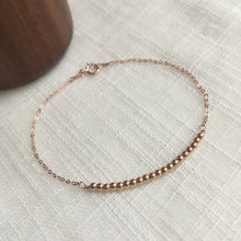 Load image into Gallery viewer, Anniversary Bead Bracelet in Solid 14k Rose Gold