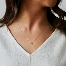 Load image into Gallery viewer, Solid 14k gold aquamarine necklace