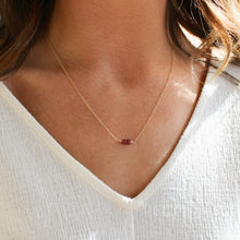 Load image into Gallery viewer, Pink tourmaline necklace in 14k gold