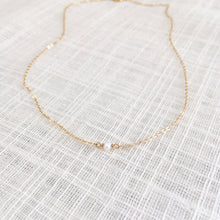 Load image into Gallery viewer, Dainty Freshwater Pearl Necklace in Solid 14k Gold