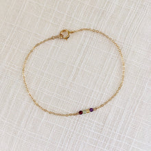 Load image into Gallery viewer, Custom Mommy Birthstone Bracelet in Pure 14k Gold