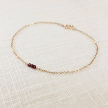 Load image into Gallery viewer, Garnet birthstone bracelet