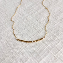 Load image into Gallery viewer, Morse Code Necklace in 14k Gold Fill