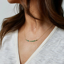 Load image into Gallery viewer, Delicate Morse Code Message Necklace in Pure 14k Gold