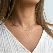 Load image into Gallery viewer, Multi Chain Necklace with Pearl Pendant in 14k Gold