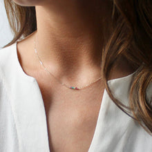 Load image into Gallery viewer, Custom Birthstone Mommy Necklace in Pure 14k Gold
