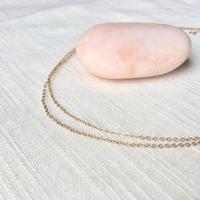 Load image into Gallery viewer, dainty double chain necklace in 14k gold