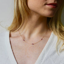 Load image into Gallery viewer, amethyst necklace in pure 14k gold