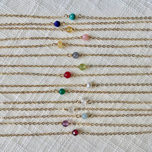 Load image into Gallery viewer, Dual Chain Gemstone Bracelet in Solid 14k Gold