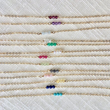 Load image into Gallery viewer, Tiny Birthstone Bracelet in Pure 14k Gold