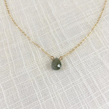 Load image into Gallery viewer, Moss aquamarine necklace in 14k gold