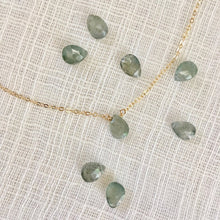 Load image into Gallery viewer, Moss Aquamarine necklace made in pure 14k gold