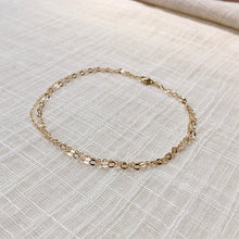 Load image into Gallery viewer, Glittery Multi Chain Anklet in Pure 14k Gold