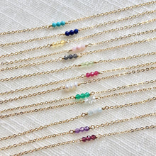 Load image into Gallery viewer, Delicate Morse Code Message Necklace in Pure 14k Gold