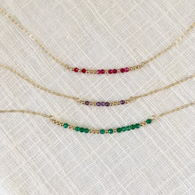 Load image into Gallery viewer, Delicate Morse Code Message Necklace in Pure 14k Gold