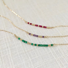 Load image into Gallery viewer, Delicate Morse Code Message Necklace in Pure 14k Gold