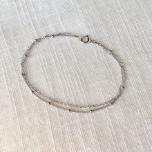 Load image into Gallery viewer, White Gold Dual Chain Bracelet
