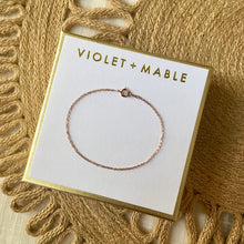 Load image into Gallery viewer, Simple 14k Rose Gold Cable Chain Bracelet