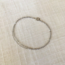 Load image into Gallery viewer, Dainty Double Chain Bracelet in Solid White Gold