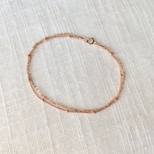 Load image into Gallery viewer, 14k Rose Gold Dual Chain Bracelet