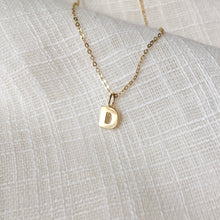 Load image into Gallery viewer, Tiny Initial D Pendant Necklace in Pure 14k Gold
