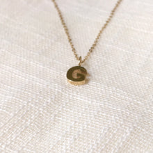 Load image into Gallery viewer, 14k Gold Tiny Initial G Pendant Necklace
