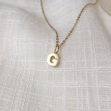 Load image into Gallery viewer, 14k Gold Tiny Initial G Pendant Necklace
