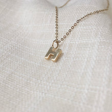 Load image into Gallery viewer, Dainty Letter H Pendant Necklace in 14k Gold

