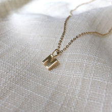 Load image into Gallery viewer, 14k Gold Tiny Letter N Pendant Necklace
