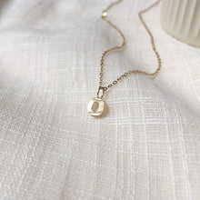 Load image into Gallery viewer, Simple Letter O Pendant Necklace in 14k Gold
