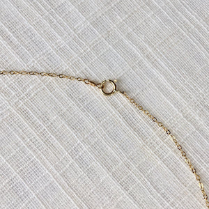 Monogram Letter Necklace in Pure 14k Gold
