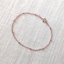 Load image into Gallery viewer, Rose Gold Dainty Bead Gold Chain Bracelet
