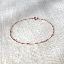 Load image into Gallery viewer, Rose Gold Dainty Bead Gold Chain Bracelet
