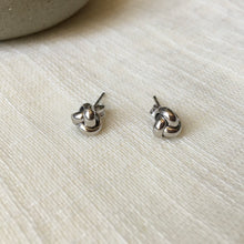 Load image into Gallery viewer, Love Knot Earrings in White Gold
